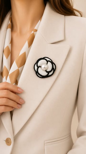 گل سینه پارچه ای طرح شنل